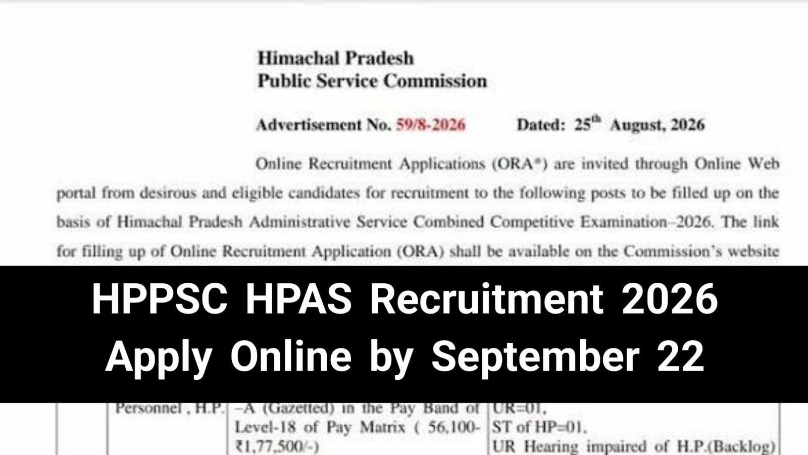 HPPSC HPAS Recruitment 2026