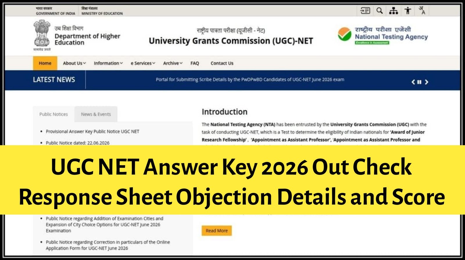 UGC NET Answer Key 2026