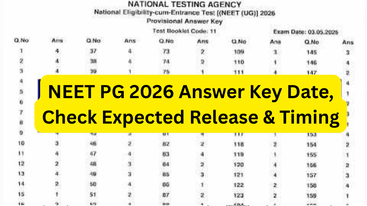NEET PG 2026 Answer Key Date, Check Expected Release & Timing