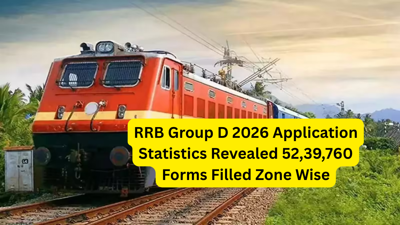 RRB Group D 2026 Application Statistics Revealed 52,39,760 Forms Filled Zone Wise