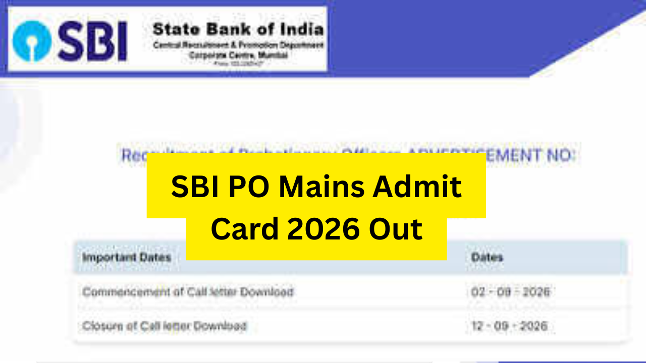 SBI PO Mains Admit Card 2026