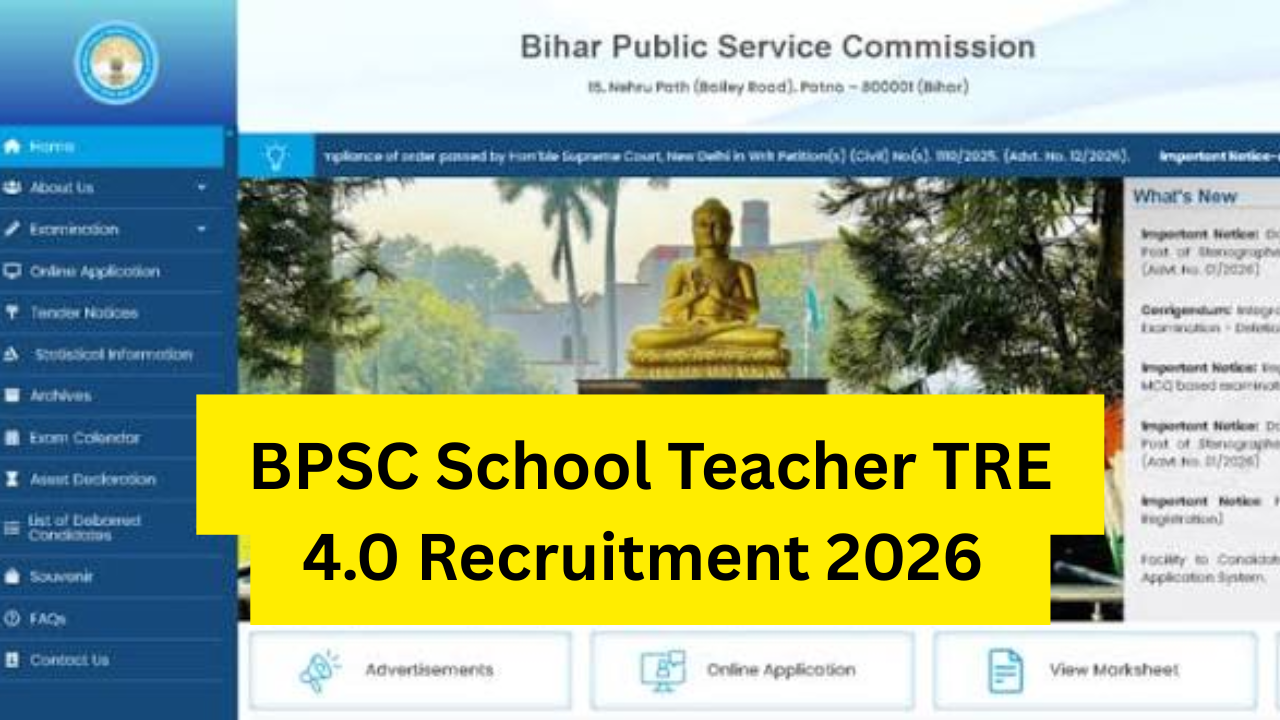 BPSC School Teacher TRE 4.0 Recruitment 2026