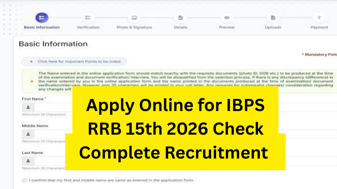 Apply Online for IBPS RRB 15th 2026 Check Complete Recruitment Details