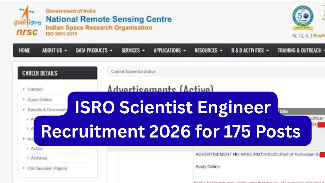 ISRO Scientist Engineer Recruitment 2026