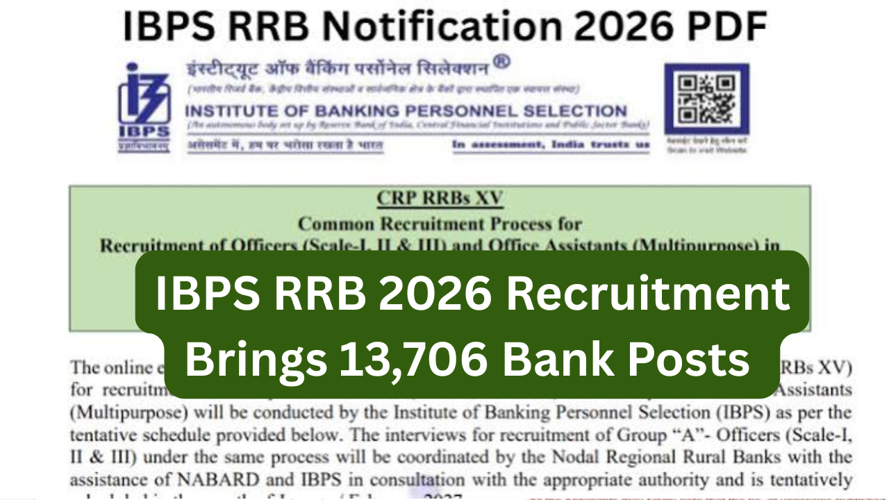 IBPS RRB 2026 Recruitment Brings 13,706 Bank Posts Check Salary Exam Pattern and Apply Online